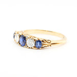 Victorian Sapphire and Diamond Ring-Charlotte Sayers Antique Jewellery