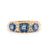 Victorian Sapphire and Diamond Ring-Charlotte Sayers Antique Jewellery