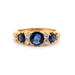 Victorian Sapphire and Diamond Ring-Charlotte Sayers Antique Jewellery