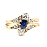 Victorian Sapphire and Diamond Ring-Charlotte Sayers Antique Jewellery