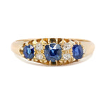 Victorian Sapphire and Diamond Ring-Charlotte Sayers Antique Jewellery