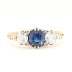 Victorian Sapphire and Diamond Ring-Charlotte Sayers Antique Jewellery