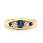 Victorian Sapphire and Diamond Ring-Charlotte Sayers Antique Jewellery