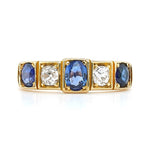 Victorian Sapphire and Diamond Ring-Charlotte Sayers Antique Jewellery
