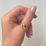 Victorian Sapphire and Diamond Snake Ring-Charlotte Sayers Antique Jewellery