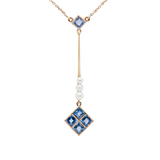 Victorian Sapphire and Pearl Pendant-Charlotte Sayers Antique Jewellery