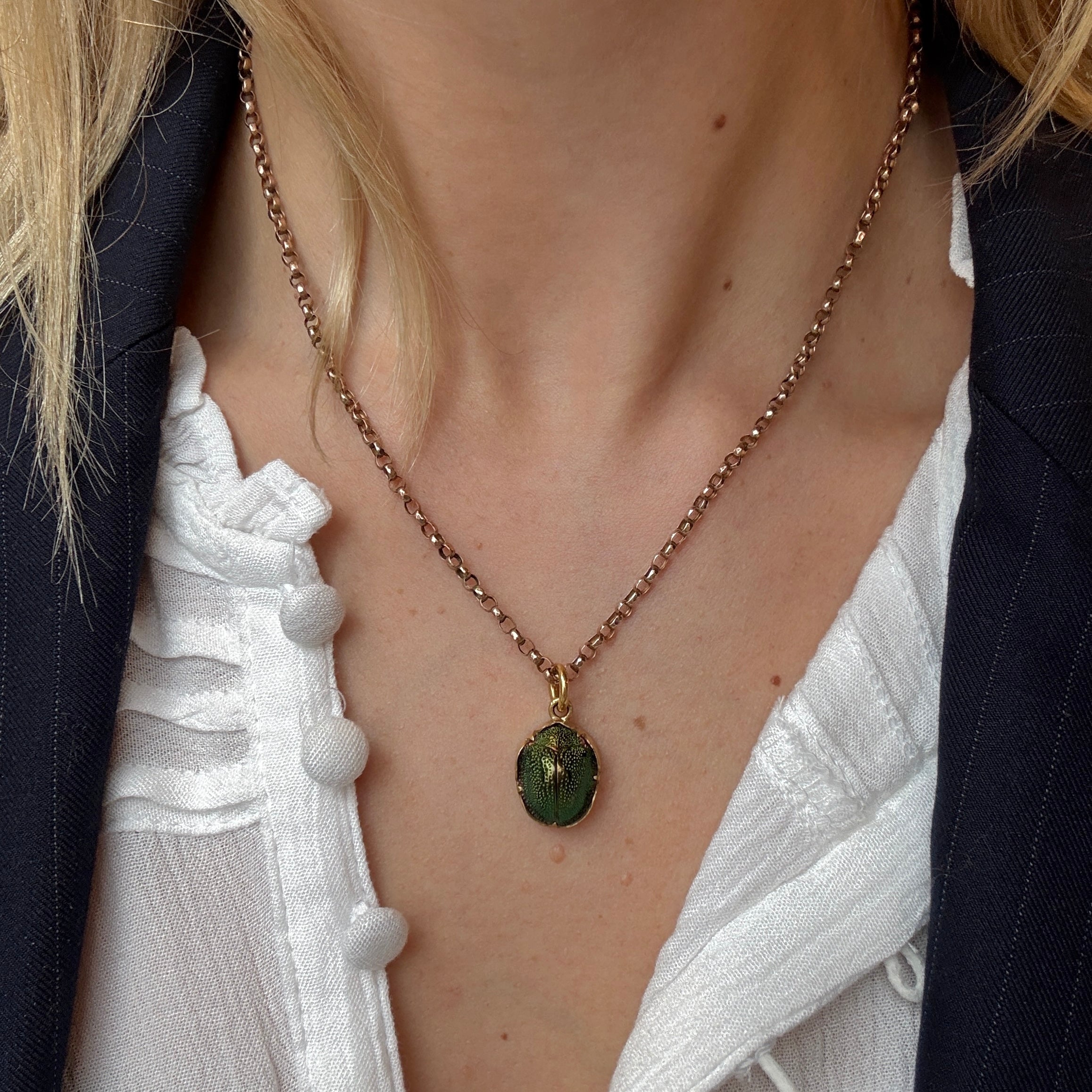 Victorian Scarab Pendant-Charlotte Sayers Antique Jewellery