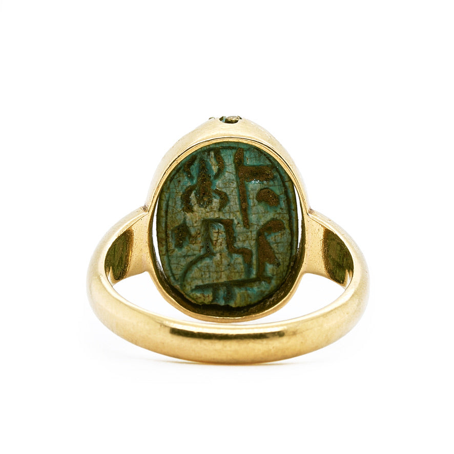 Victorian Scarab Ring-Charlotte Sayers Antique Jewellery