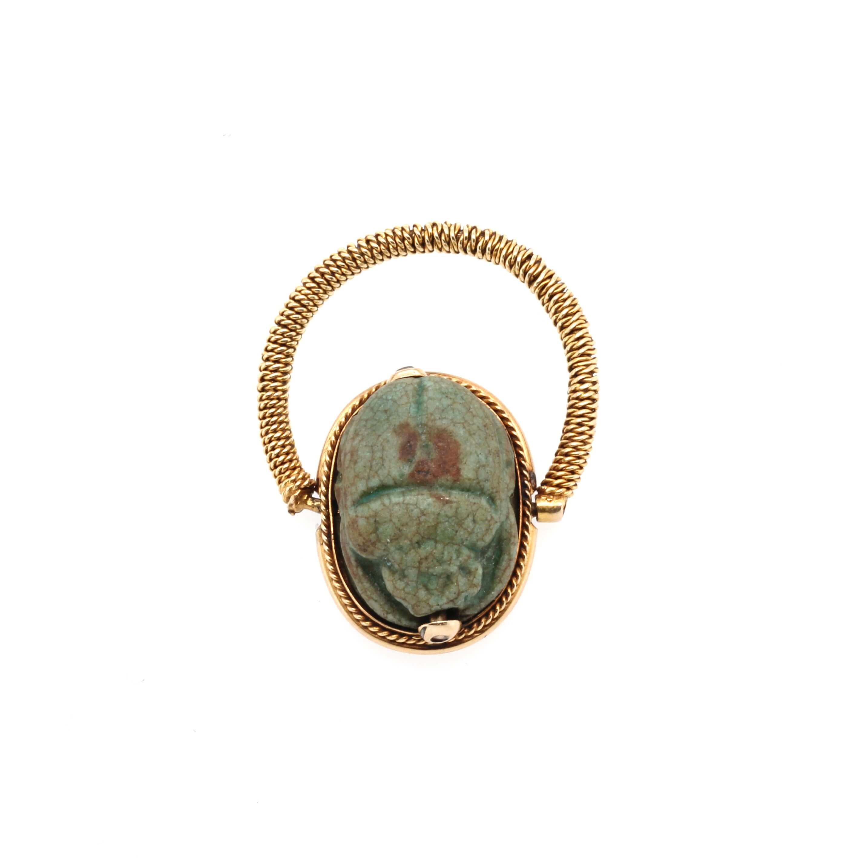 Victorian Scarab Ring-Charlotte Sayers Antique Jewellery