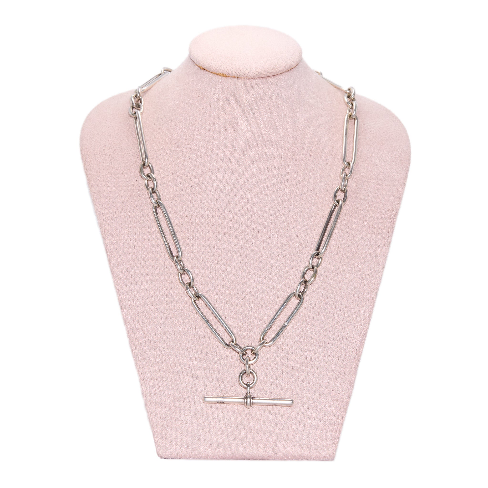 Victorian Silver Albert Chain-Charlotte Sayers Antique Jewellery