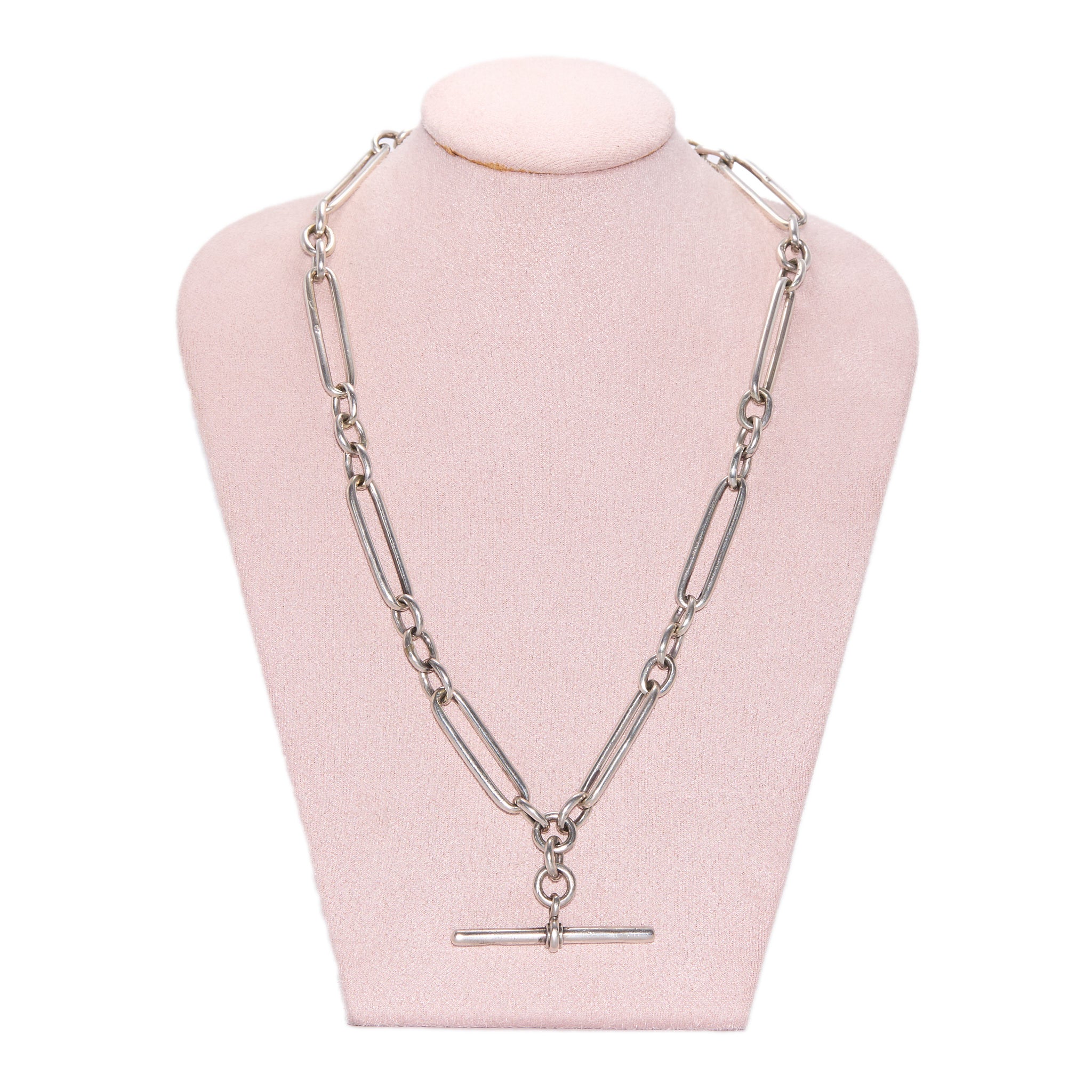 Victorian Silver Albert Chain-Charlotte Sayers Antique Jewellery
