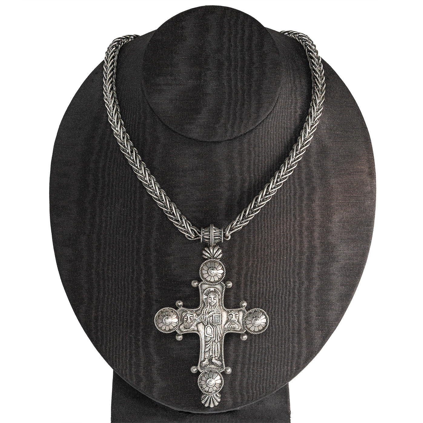 Victorian Silver Cross and Collar-Charlotte Sayers Antique Jewellery