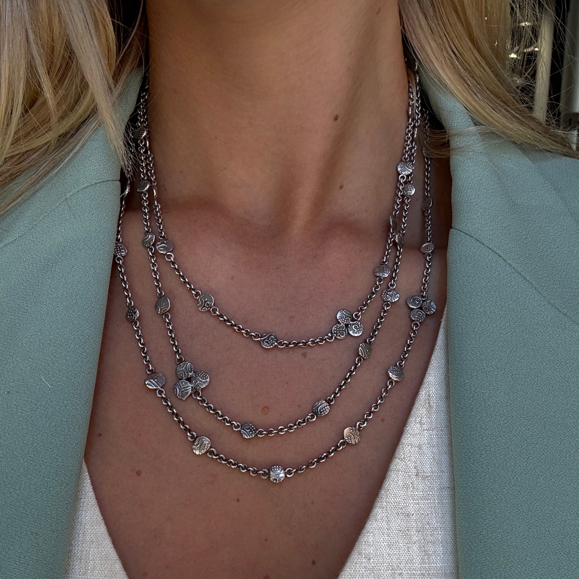 Victorian Silver Guard Chain-Charlotte Sayers Antique Jewellery