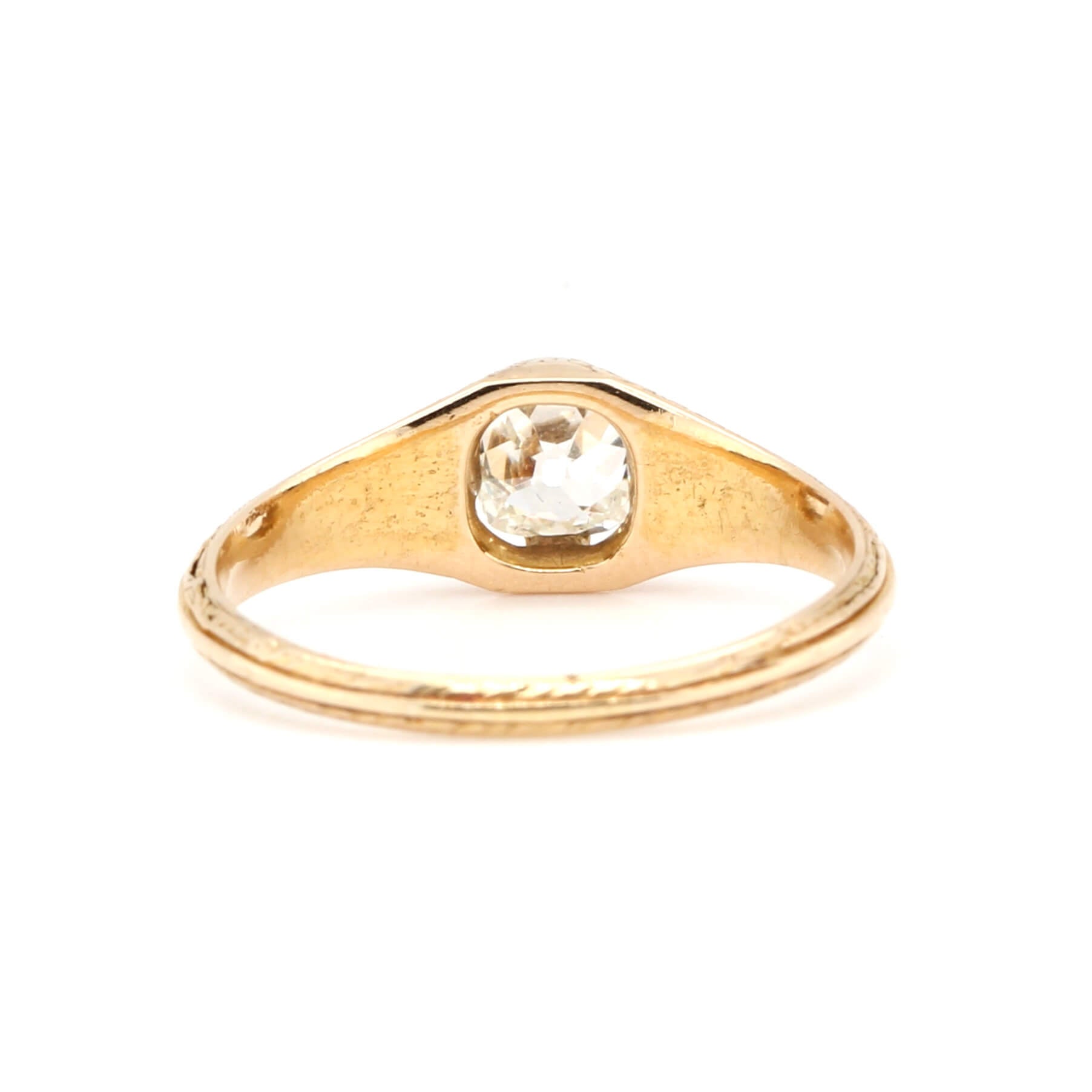 Victorian Single Stone Diamond Ring-Charlotte Sayers Antique Jewellery