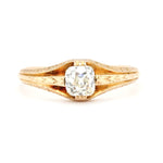 Victorian Single Stone Diamond Ring-Charlotte Sayers Antique Jewellery