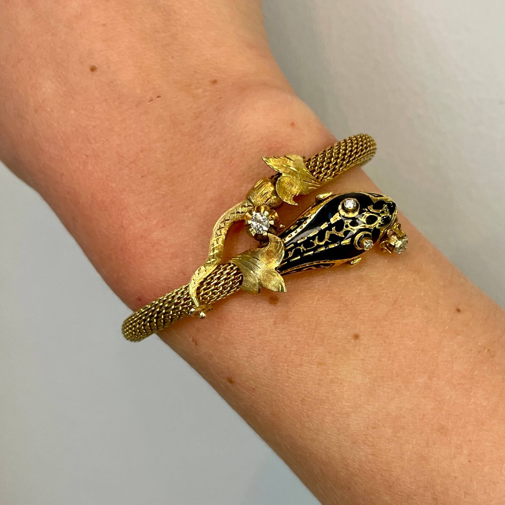 Victorian Snake Bracelet-Charlotte Sayers Antique Jewellery