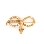 Victorian Snake Brooch-Charlotte Sayers Antique Jewellery