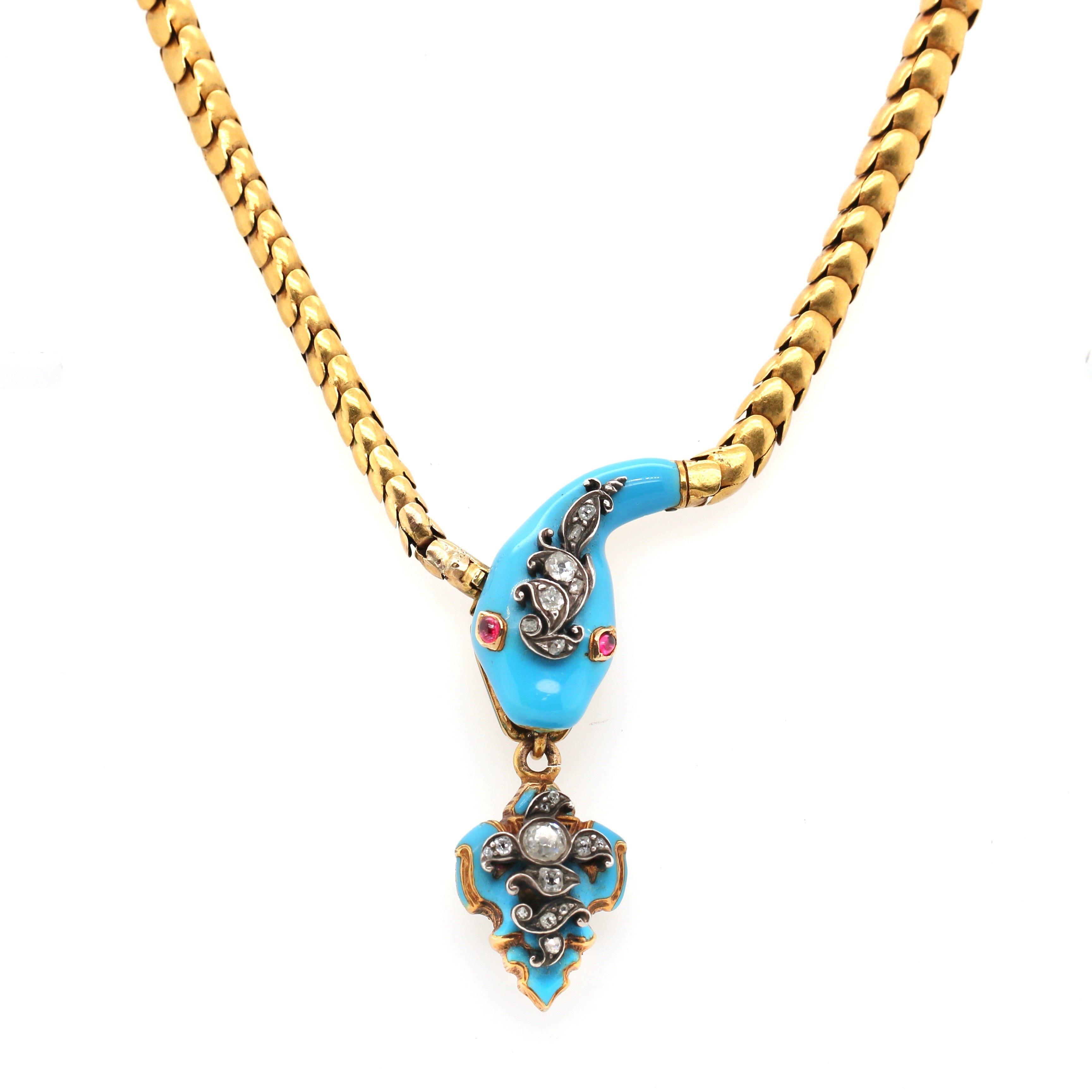 Victorian Snake Necklace-Charlotte Sayers Antique Jewellery