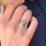 Victorian Snake Turquoise Ring-Charlotte Sayers Antique Jewellery