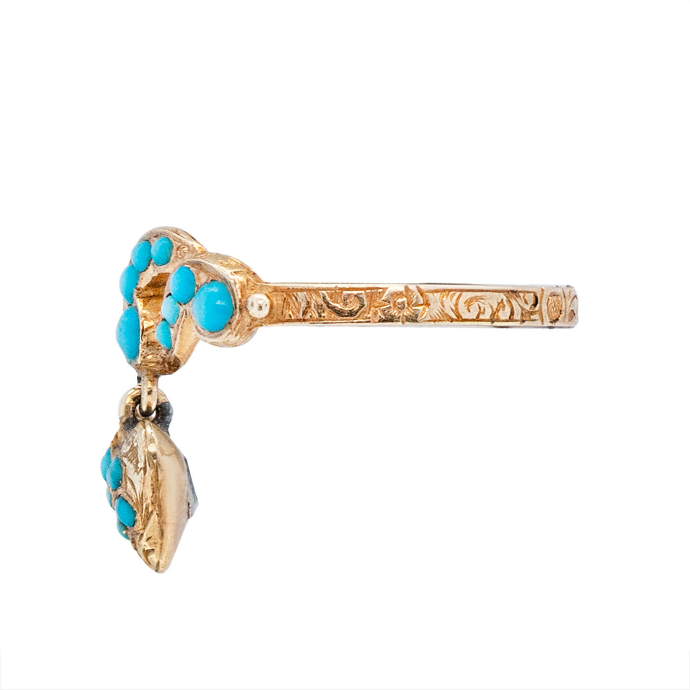 Victorian Snake Turquoise Ring-Charlotte Sayers Antique Jewellery