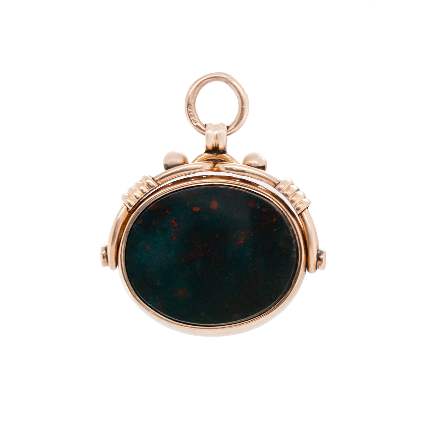 Victorian Spinning Bloodstone & Carnelian Fob-Charlotte Sayers Antique Jewellery