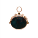 Victorian Spinning Bloodstone & Carnelian Fob-Charlotte Sayers Antique Jewellery