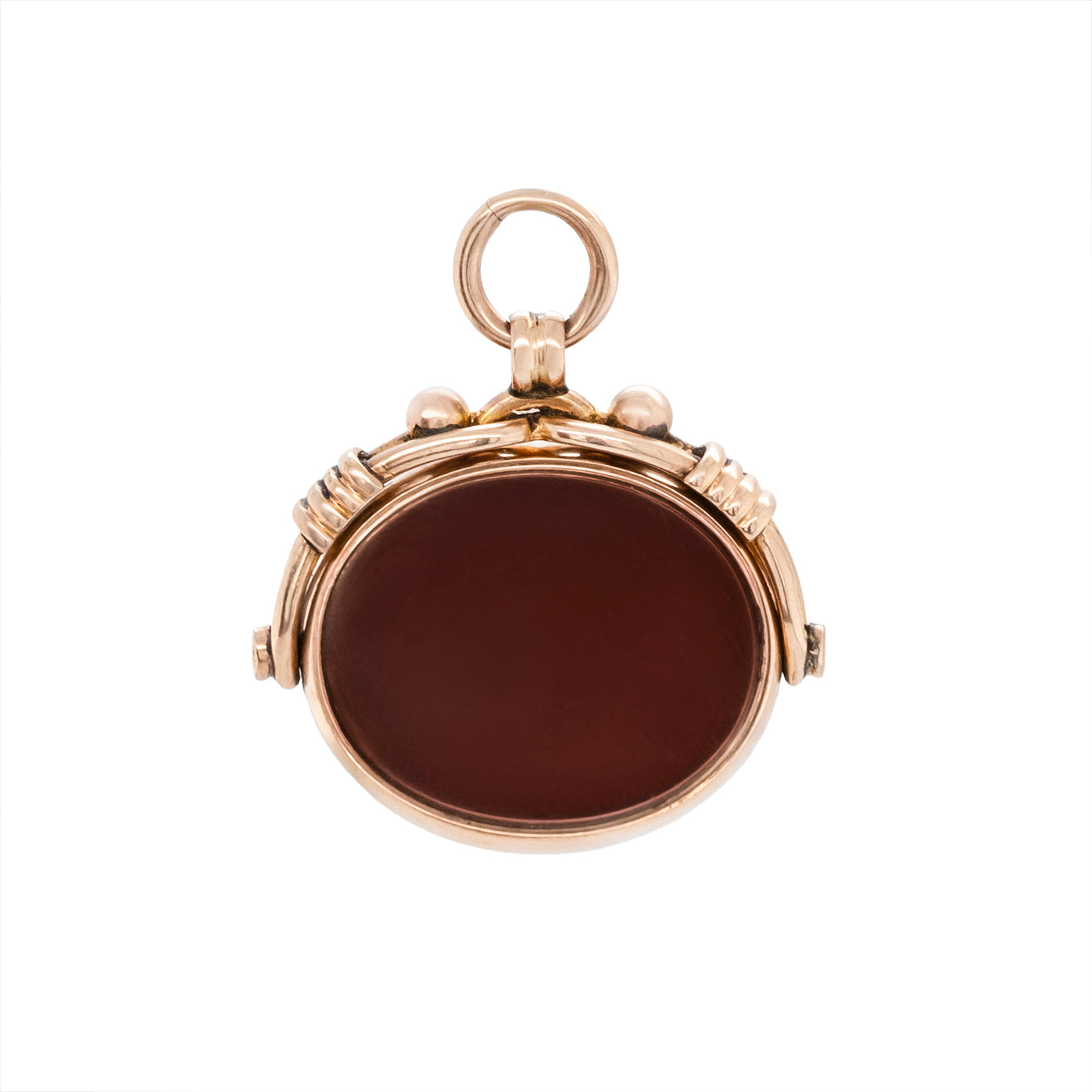 Victorian Spinning Bloodstone & Carnelian Fob-Charlotte Sayers Antique Jewellery