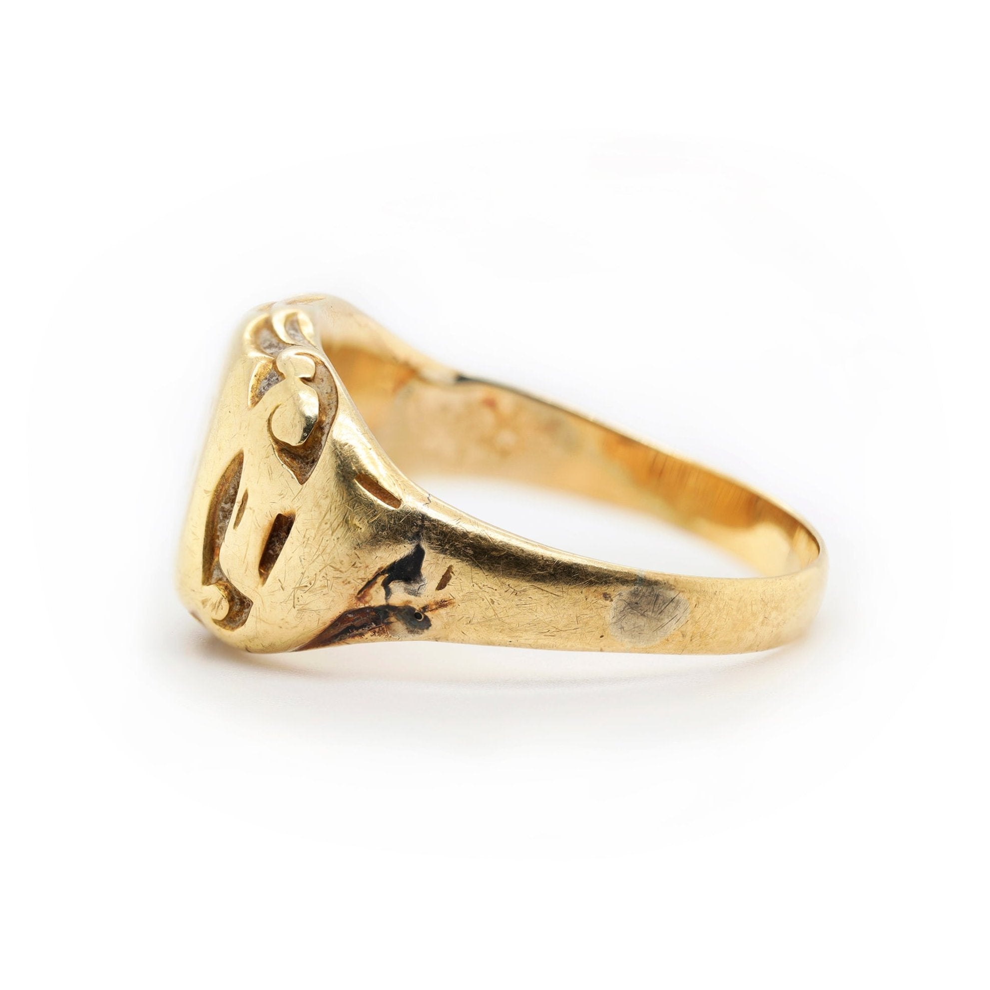 Victorian Swan Signet Ring-Charlotte Sayers Antique Jewellery