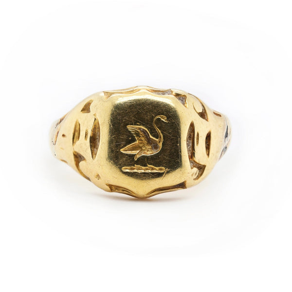 Victorian Swan Signet Ring – Charlotte Sayers