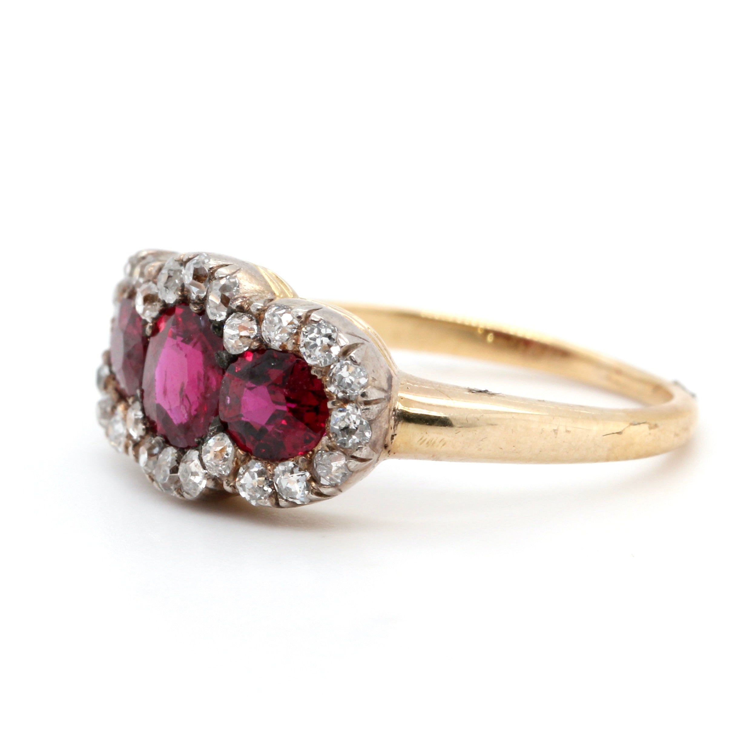 Victorian Thai Ruby Diamond Ring-Charlotte Sayers Antique Jewellery