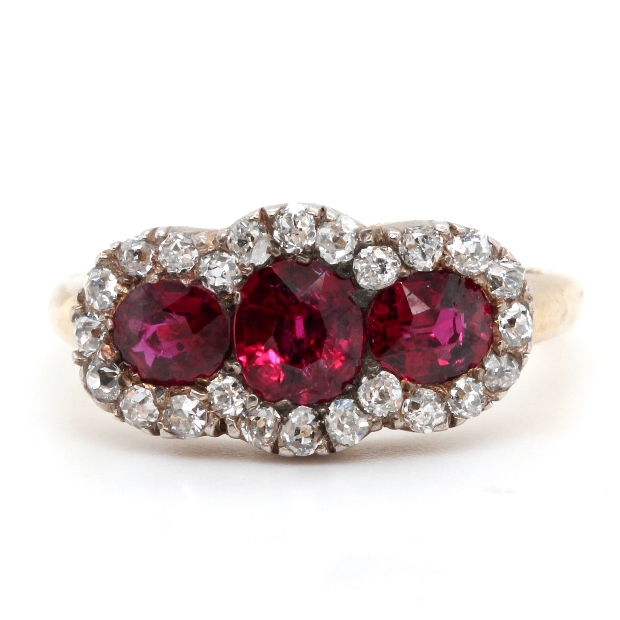 Victorian Thai Ruby Diamond Ring-Charlotte Sayers Antique Jewellery