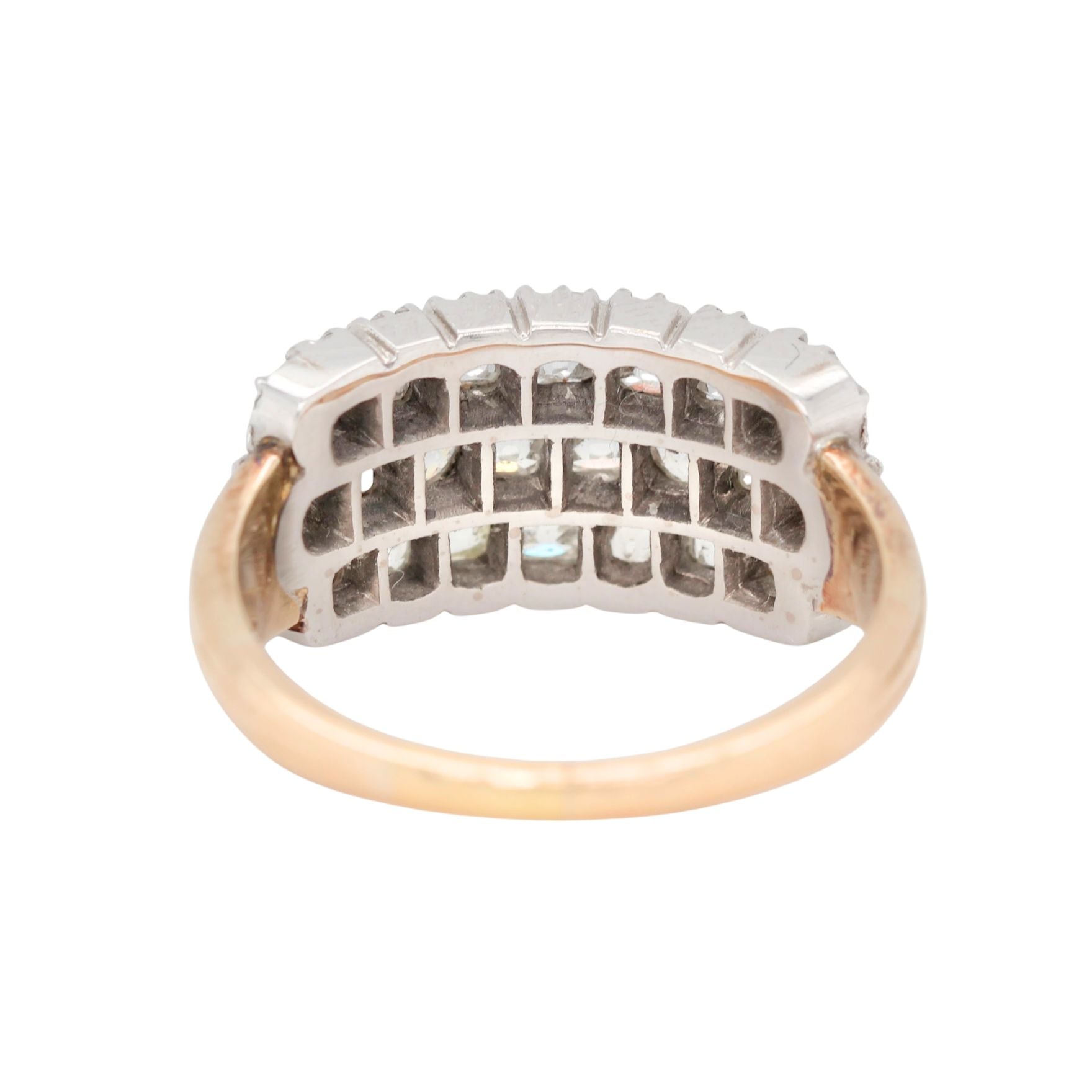 Victorian Three Row Ring-Charlotte Sayers Antique Jewellery