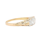 Victorian Three Stone Diamond Ring-Charlotte Sayers Antique Jewellery