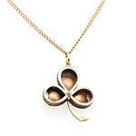 Victorian Three leaf Clover Pendant-Charlotte Sayers Antique Jewellery