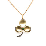 Victorian Three leaf Clover Pendant-Charlotte Sayers Antique Jewellery