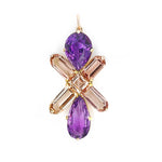 Victorian Topaz and Amethyst Pendant-Charlotte Sayers Antique Jewellery