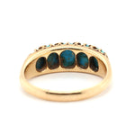 Victorian Turquoise 5 Stone Ring-Charlotte Sayers Antique Jewellery