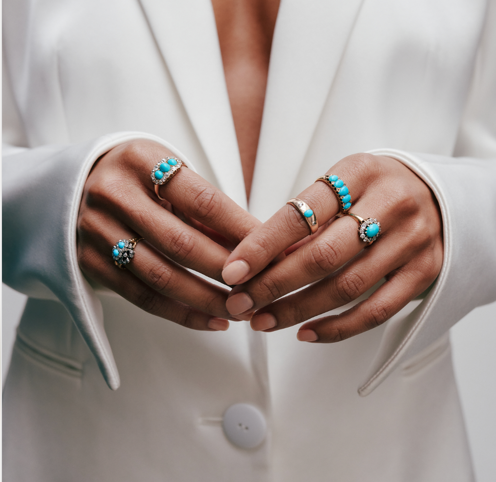 Victorian Turquoise Stone Ring – Charlotte Sayers