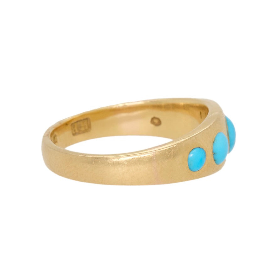 Victorian Turquoise Gypsy Ring-Charlotte Sayers Antique Jewellery
