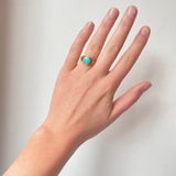 Victorian Turquoise Knot Ring-Charlotte Sayers Antique Jewellery