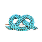 Victorian Turquoise Lovers Knot-Charlotte Sayers Antique Jewellery