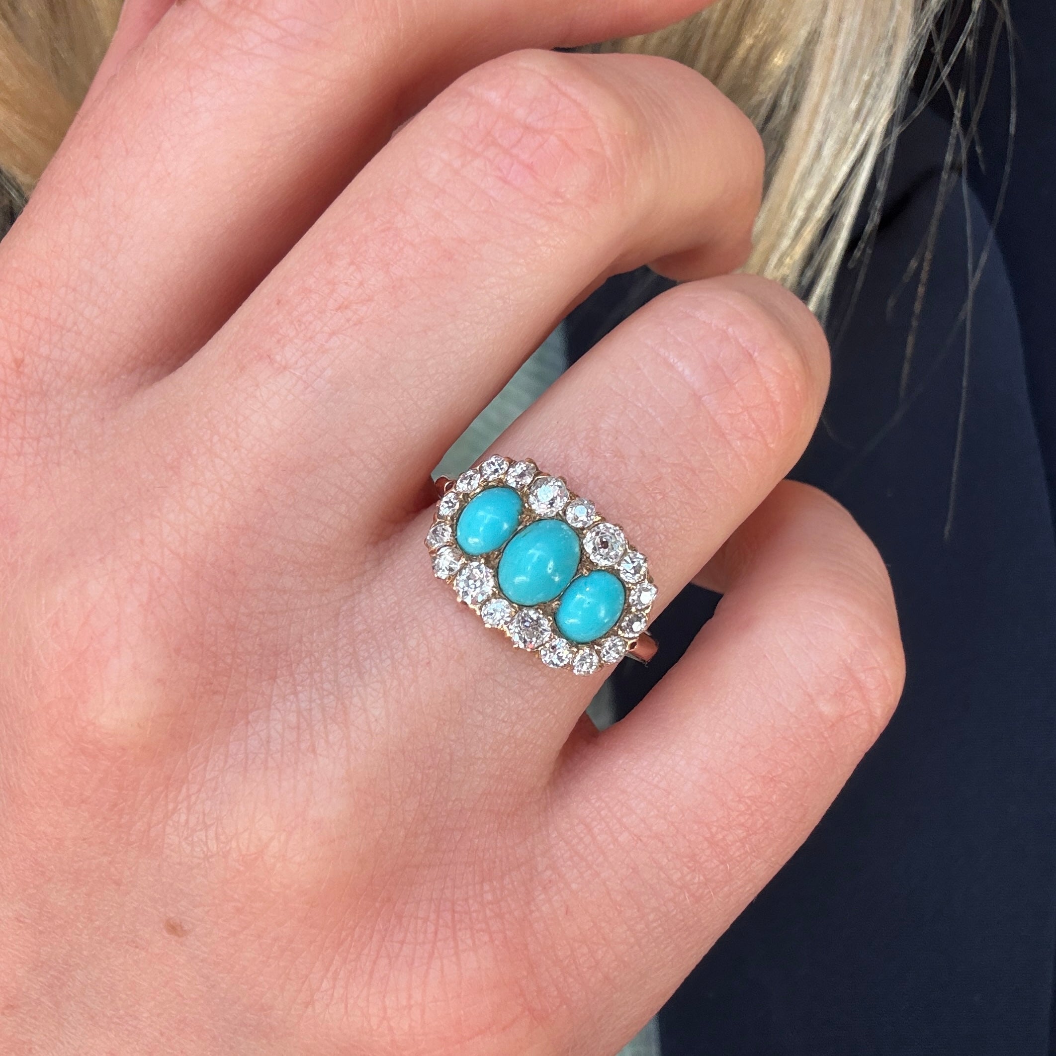 Victorian Turquoise Ring-Charlotte Sayers Antique Jewellery