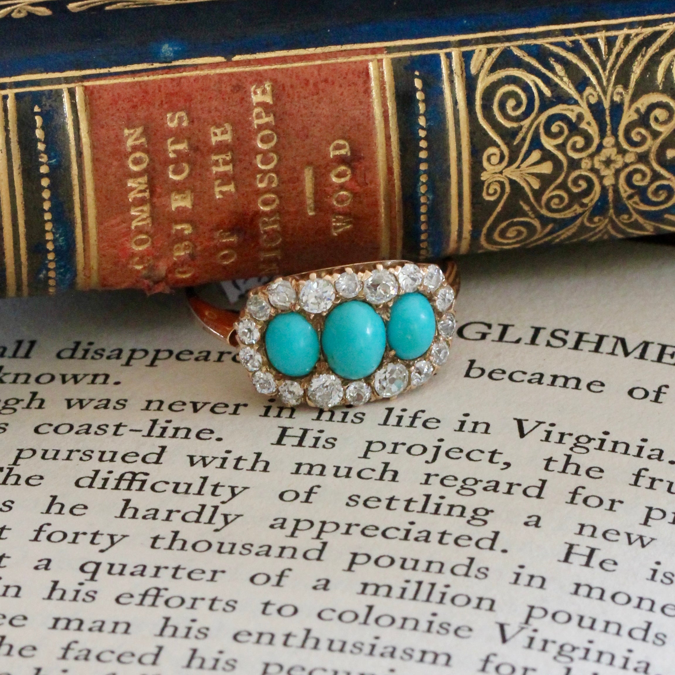 Victorian Turquoise Ring-Charlotte Sayers Antique Jewellery