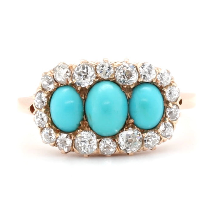 Victorian Turquoise Ring-Charlotte Sayers Antique Jewellery