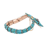 Victorian Turquoise Snake Bangle-Charlotte Sayers Antique Jewellery