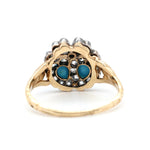 Victorian Turquoise and Diamond Heart Ring-Charlotte Sayers Antique Jewellery