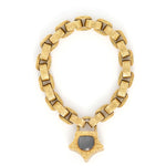 Victorian Turquoise and Gold Locket Chain Bracelet-Charlotte Sayers Antique Jewellery