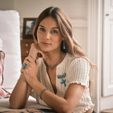 Victorian Turquoise and Natural Pearl Bow Suite-Charlotte Sayers Antique Jewellery