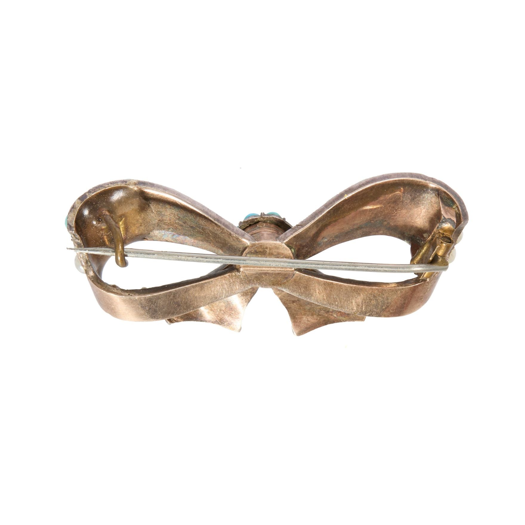 Victorian Turquoise and Pearl Earring and Brooch Suite-Charlotte Sayers Antique Jewellery