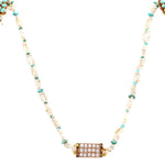 Victorian Turquoise and Pearl Necklace-Charlotte Sayers Antique Jewellery